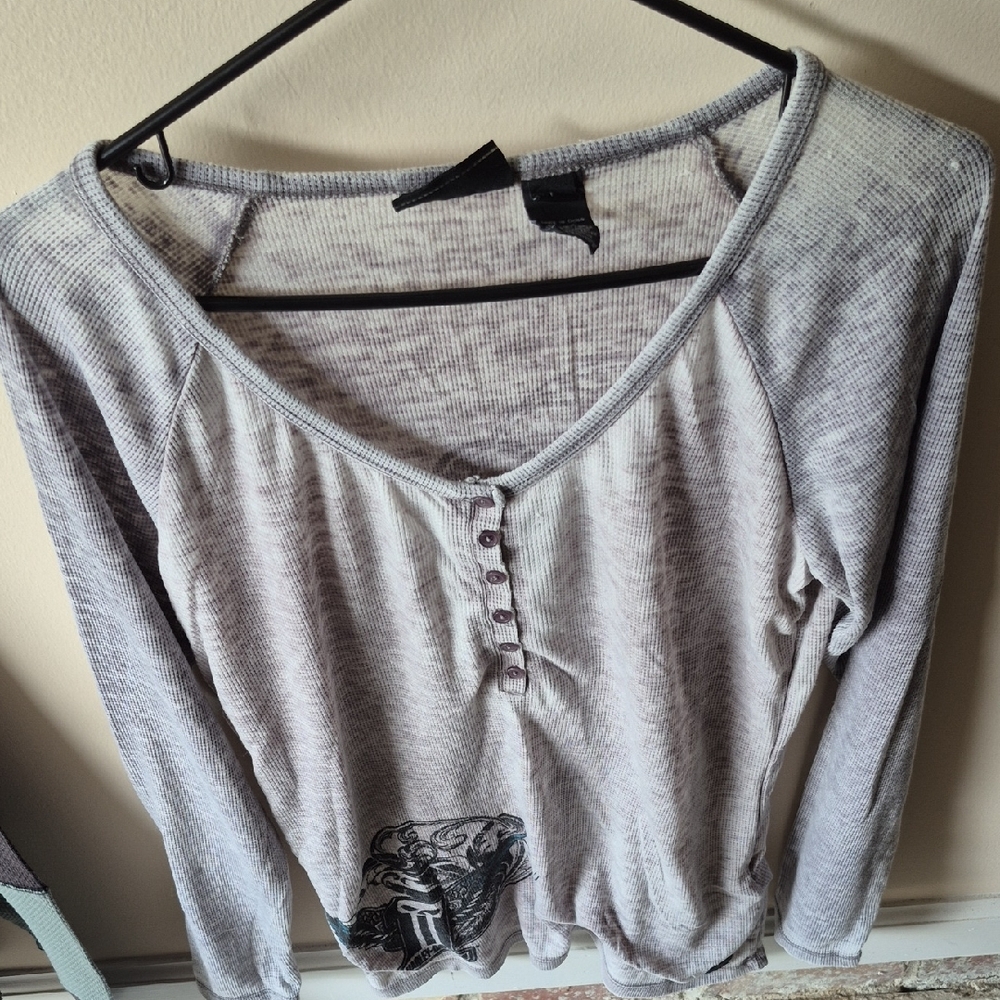 Harley-Davidson Light Gray Women's Blouse